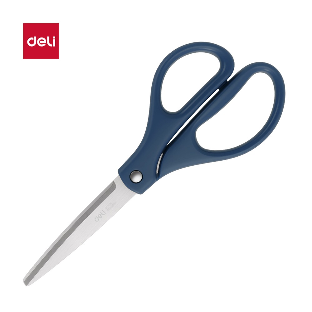 DELI/得力 人机办公剪刀 6091 颜色:蓝；尺寸:180MM；笔芯规格:180MM 单位:把