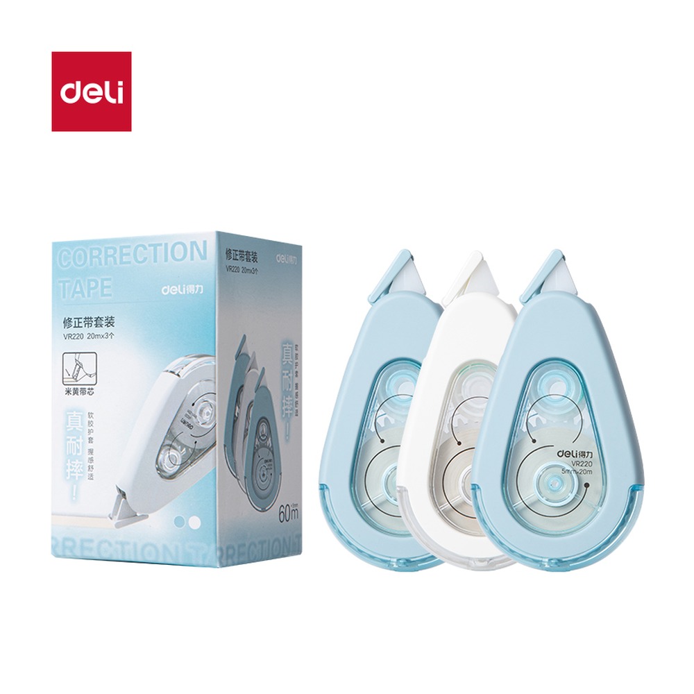 DELI/得力 修正带 VR220 颜色:混；尺寸:5mm*60m；笔芯规格:5mm 单位:套