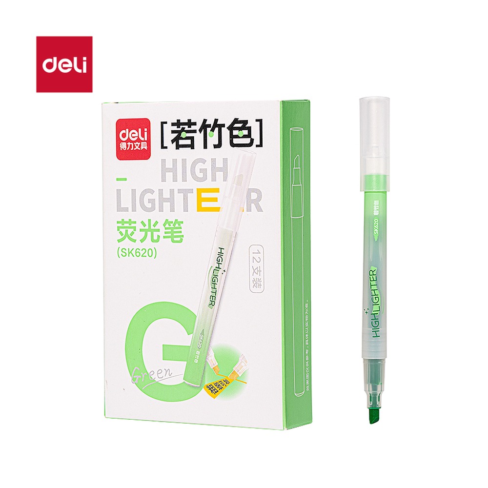 DELI/得力 荧光笔荧光色系 SK620 颜色:绿色 单位:支