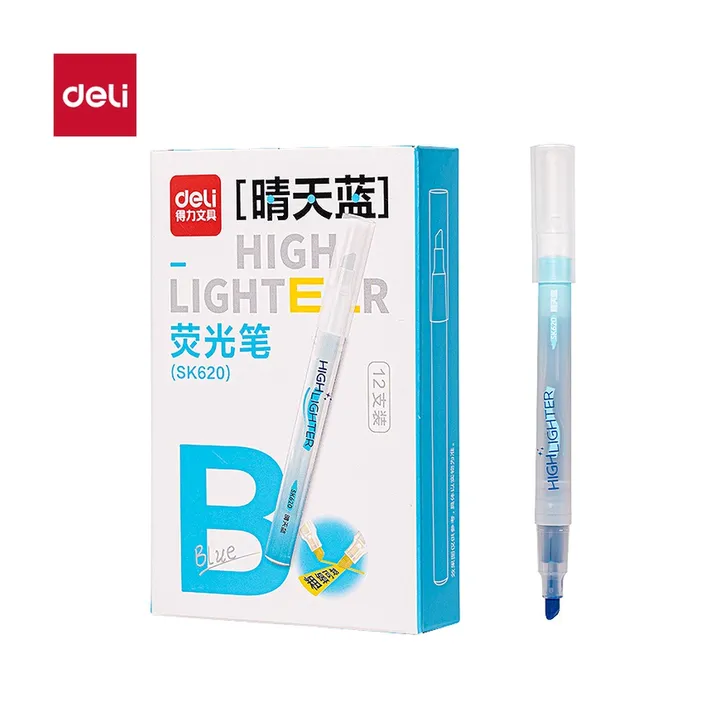 DELI/得力 荧光笔荧光色系 SK620 颜色:蓝色 单位:支