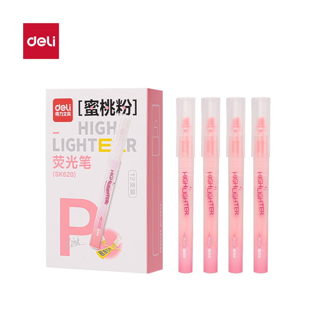 DELI/得力 荧光笔荧光色系 SK620 颜色:粉色 单位:支