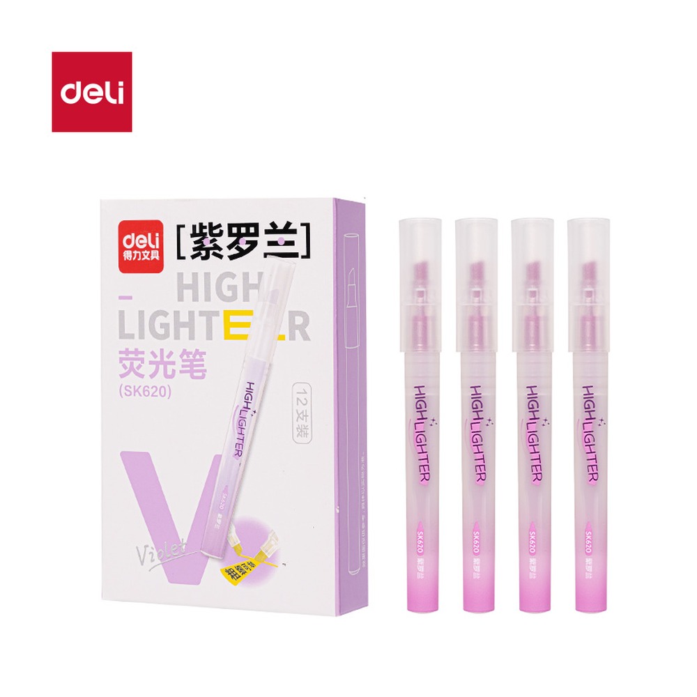 DELI/得力 荧光笔荧光色系 SK620 颜色:紫色 单位:支