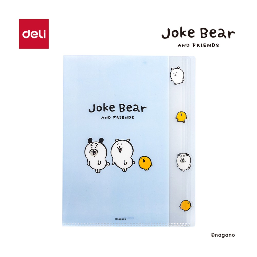 DELI/得力 JokeBear系列4入文件套 ZCX702 颜色:蓝 单位:个