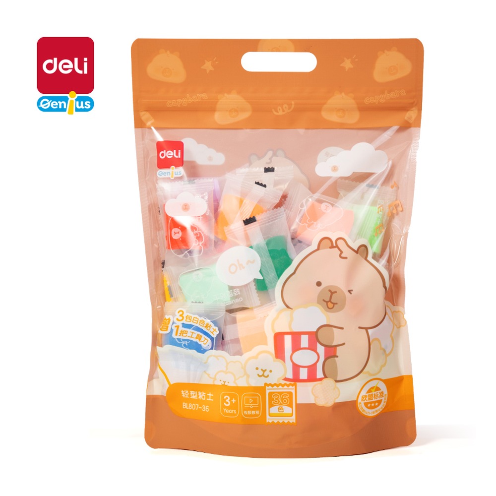 DELI/得力 卡皮巴拉粘土 BL807-36 颜色:混；包装:袋装 单位:袋