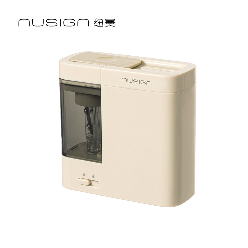DELI/得力 EASY电动防尘门卷笔刀 NS071 颜色:了旷野绿、浮岩灰；包装:1个 单位:个