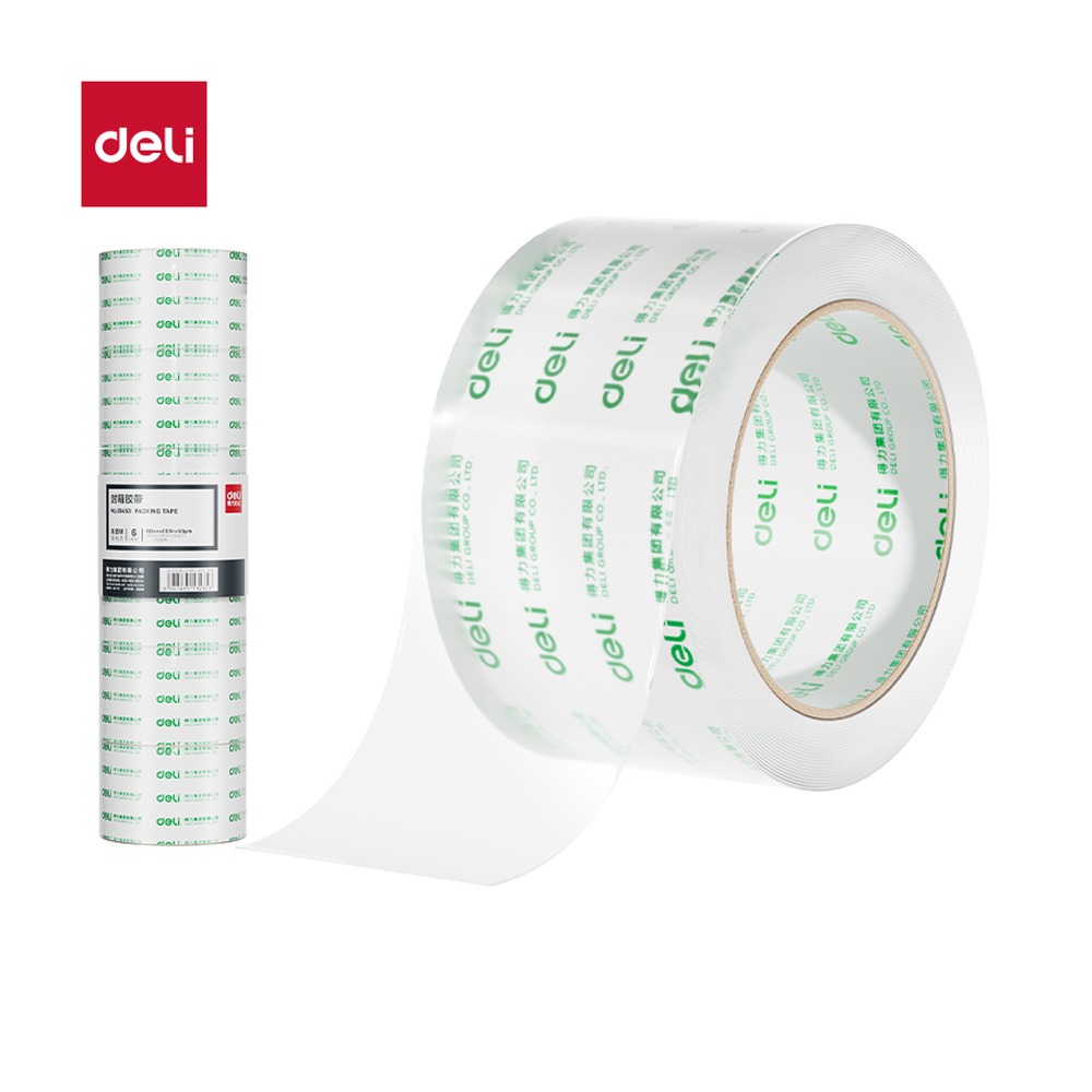 DELI/得力 封箱胶带 JD453 尺寸:60mm*100；包装:6卷/筒；笔芯规格:60mm 单位:筒