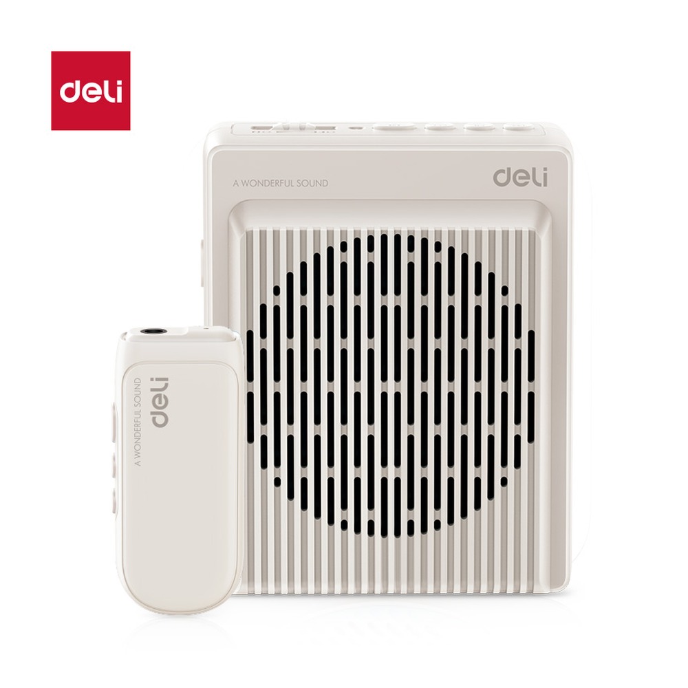 DELI/得力 扩音器音响 LT920T 颜色:米白、灰色；尺寸:(105*85*44)mm 单位:台