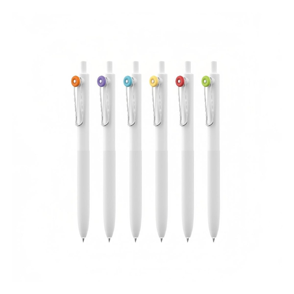 DELI/得力 IDEA甜甜圈速干按动中性笔 NS670 颜色:黑；尺寸:0.5mm；笔芯规格:0.5mm子弹头 单位:支