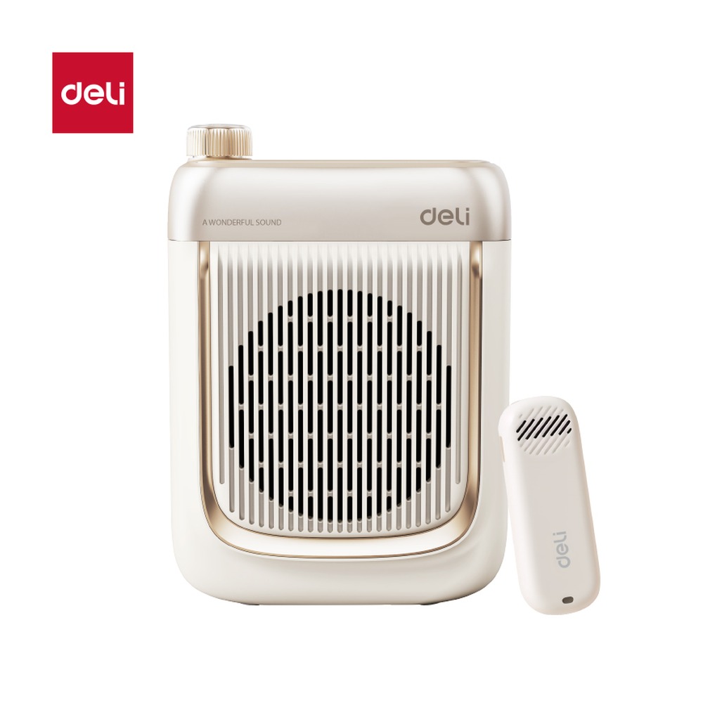 DELI/得力 轻奢扩音器音响 LT932J 颜色:”米色+金色 单位:台