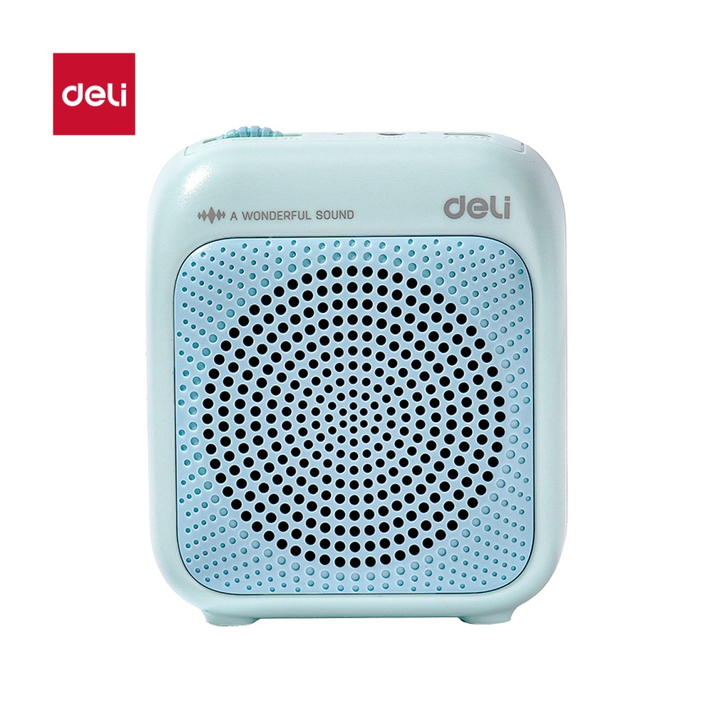 DELI/得力 多彩扩音器音响 LT904 颜色:粉色、灰色、紫色、蓝色；尺寸:(100*85*50)mm 单位:台