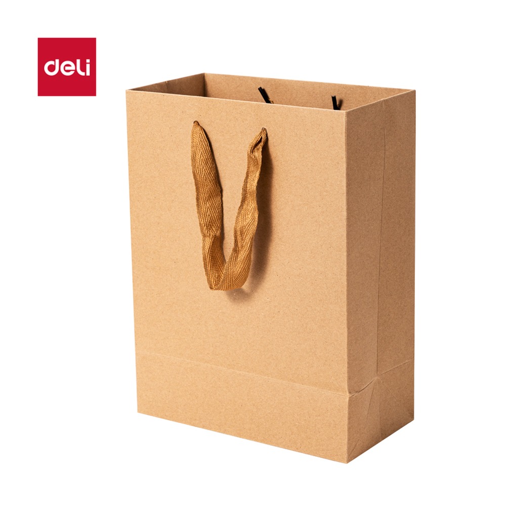DELI/得力 包装盒 LQ720 颜色:黄色；材质:牛皮纸；尺寸:21cm*11cm*28cm；包装:10只/包 单位:包