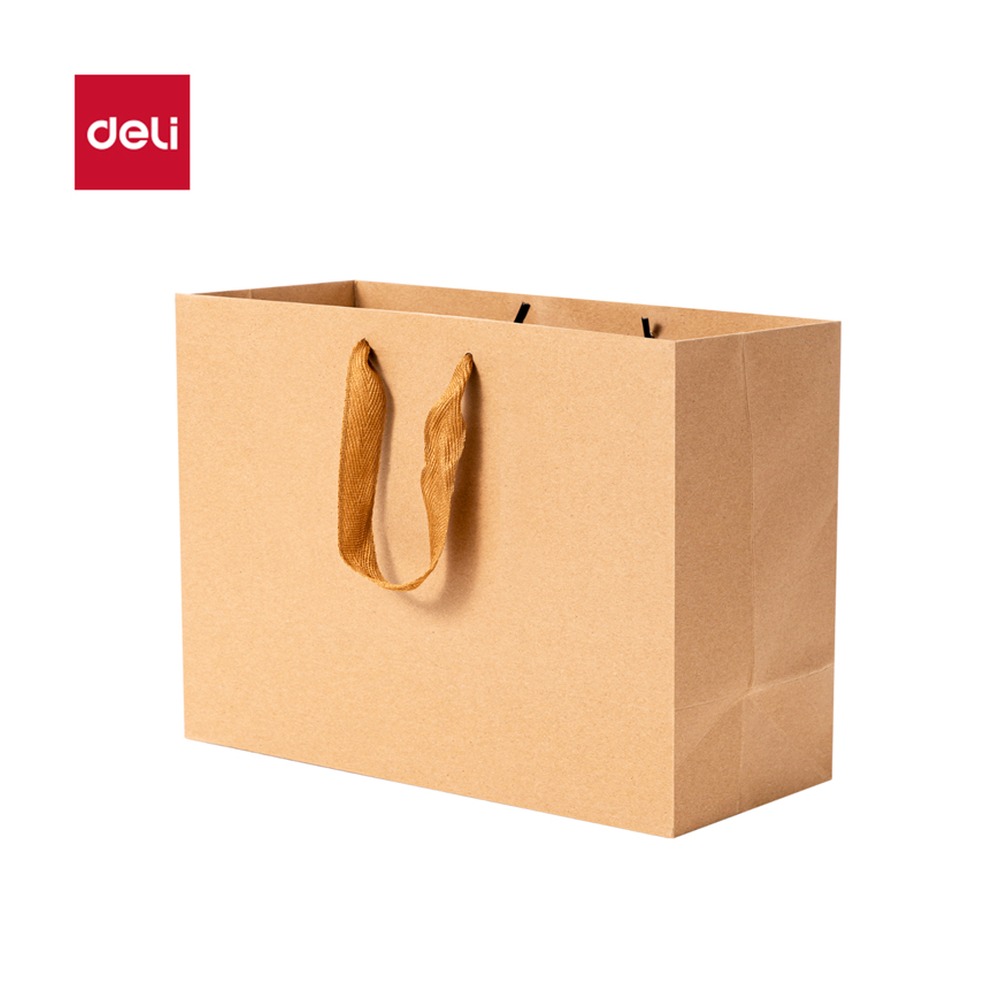 DELI/得力 包装盒 LQ721 颜色:黄色；材质:牛皮纸；尺寸:27cm*11cm*21cm；包装:10只/包 单位:包