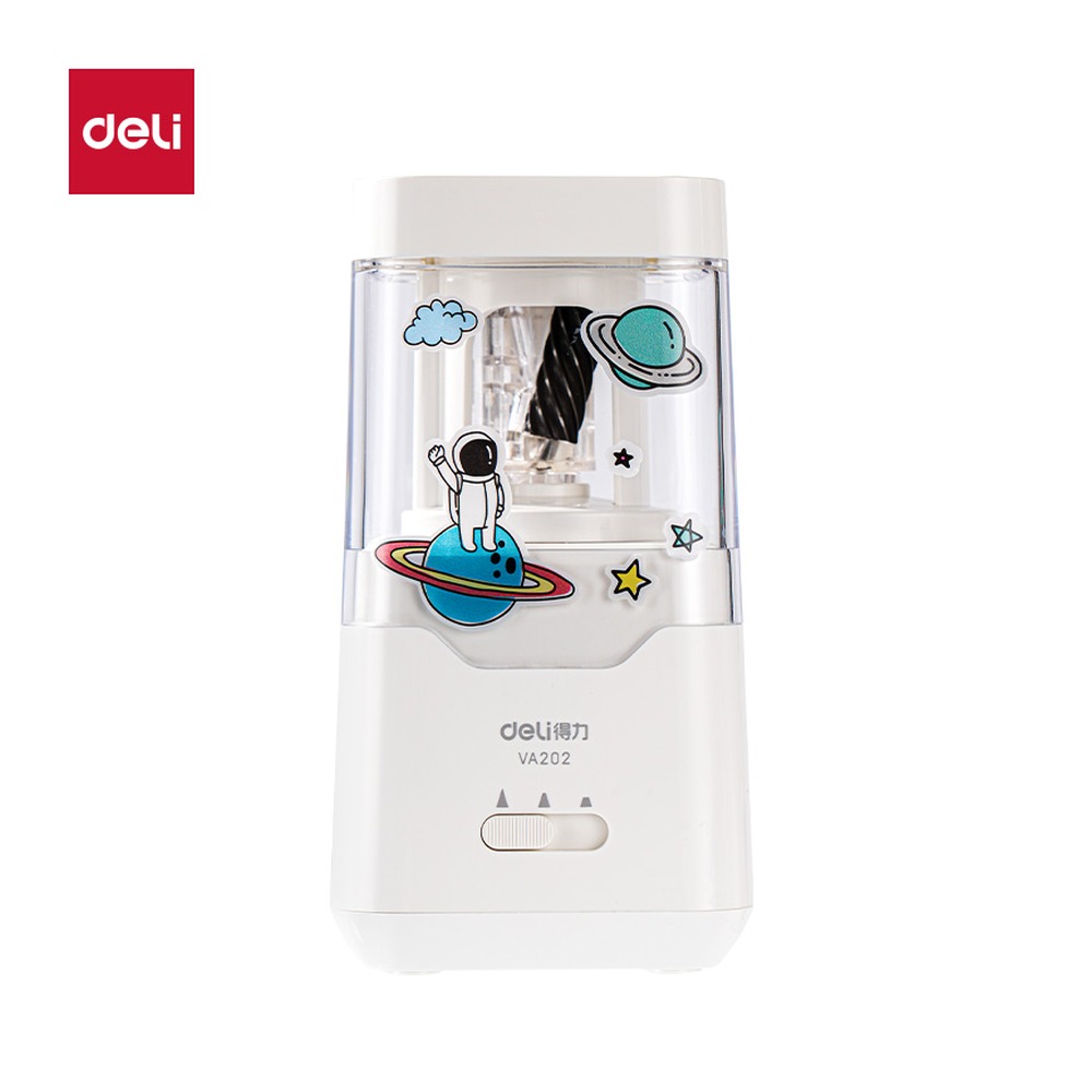 DELI/得力 电动削笔机 VA202 尺寸:72mm*72mmx*135mm 单位:个