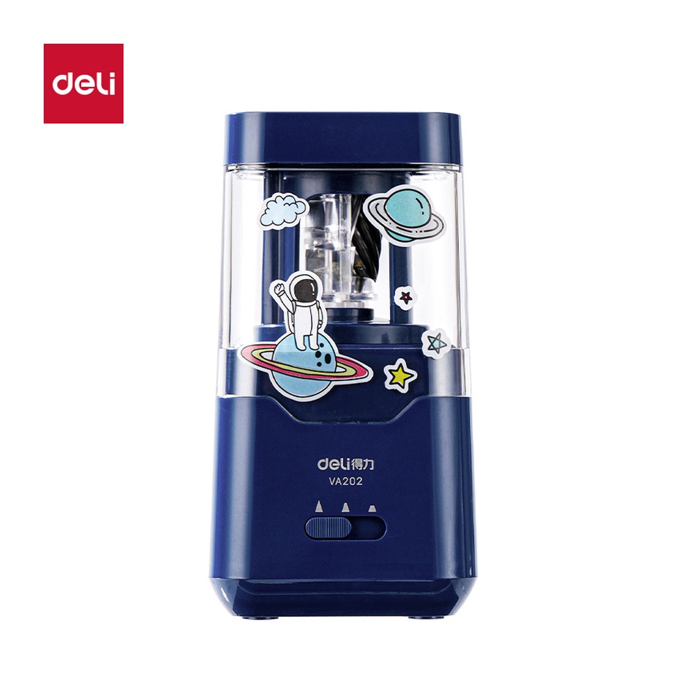 DELI/得力 电动削笔机 VA202 尺寸:72mm*72mmx*135mm 单位:个