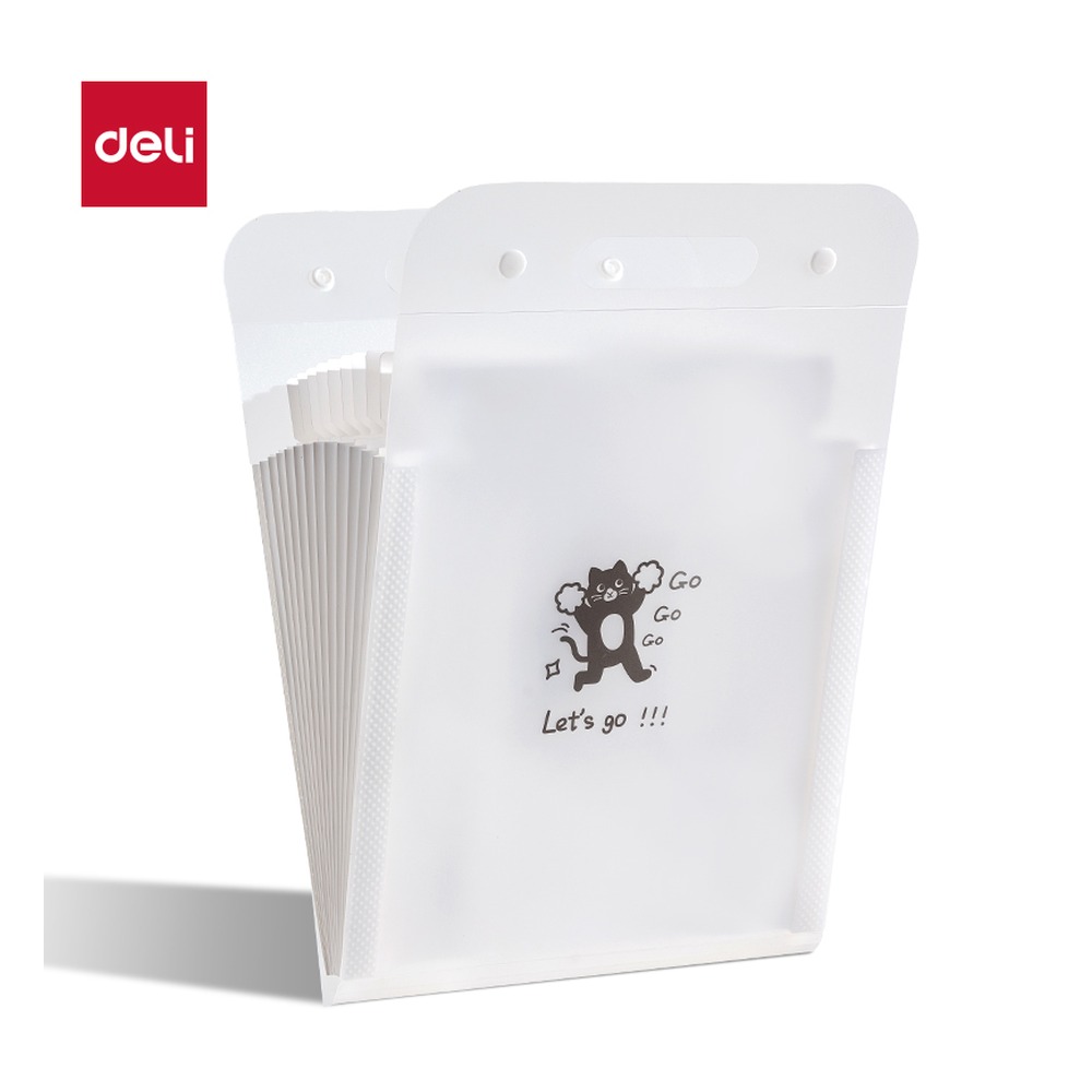DELI/得力 13格竖式风琴包 PM354 颜色:白色 单位:个