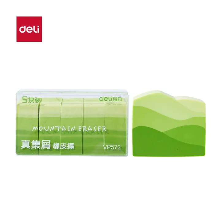DELI/得力 山峰真集屑橡皮擦 VP572 颜色:绿 单位:盒