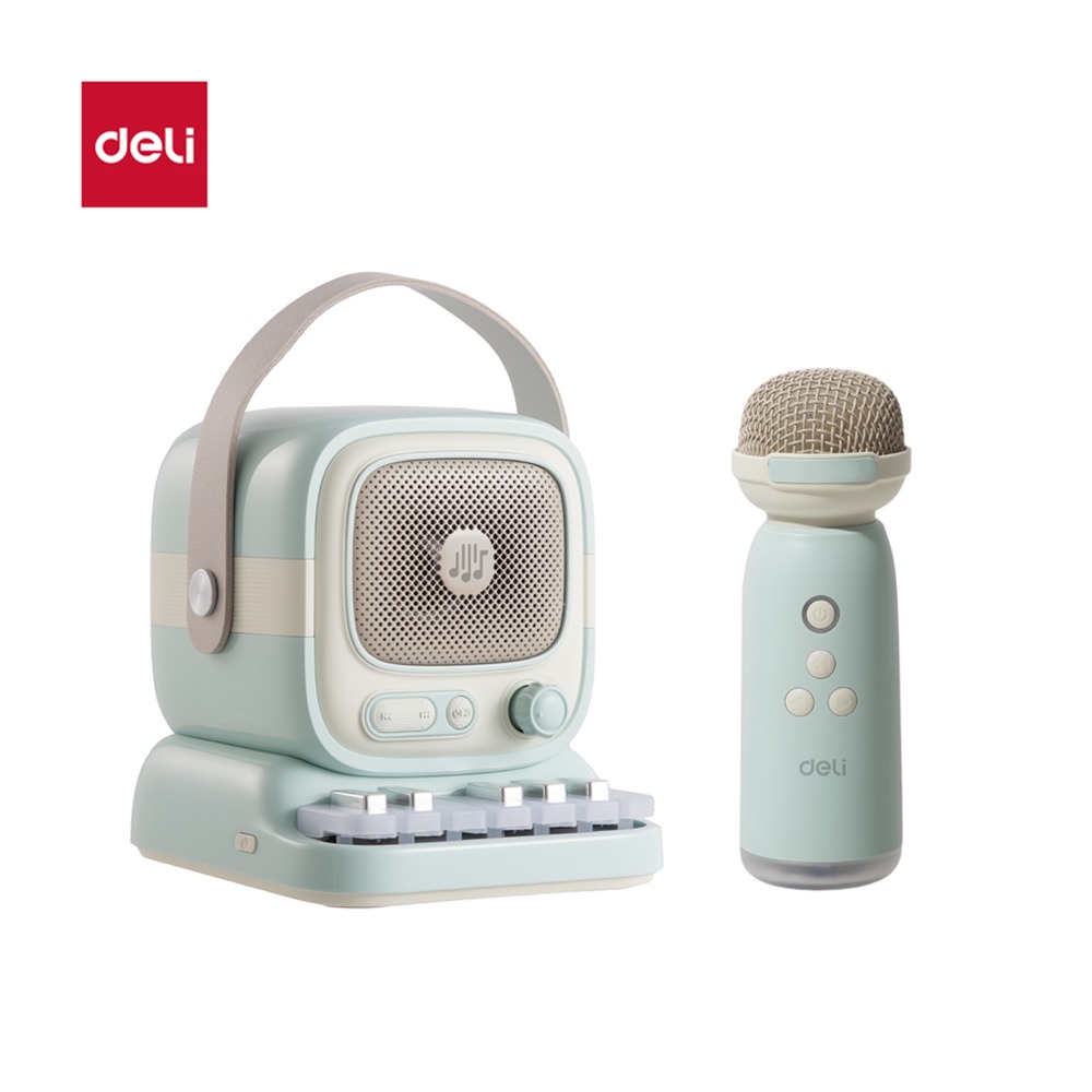 DELI/得力 钢琴款K歌音响 LT300A 颜色:绿 单位:台