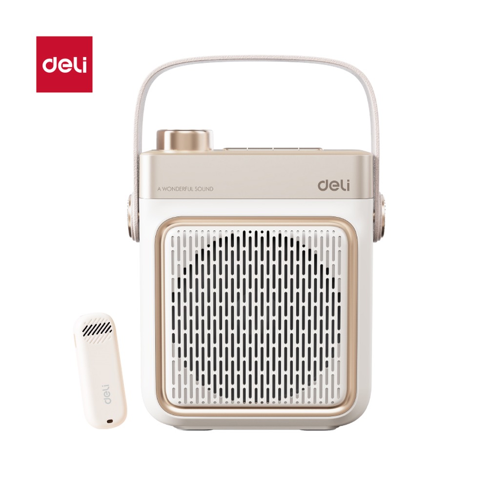 DELI/得力 大功率扩音器音响Ah LT933J 颜色:米色+金色；尺寸:4500m 单位:台