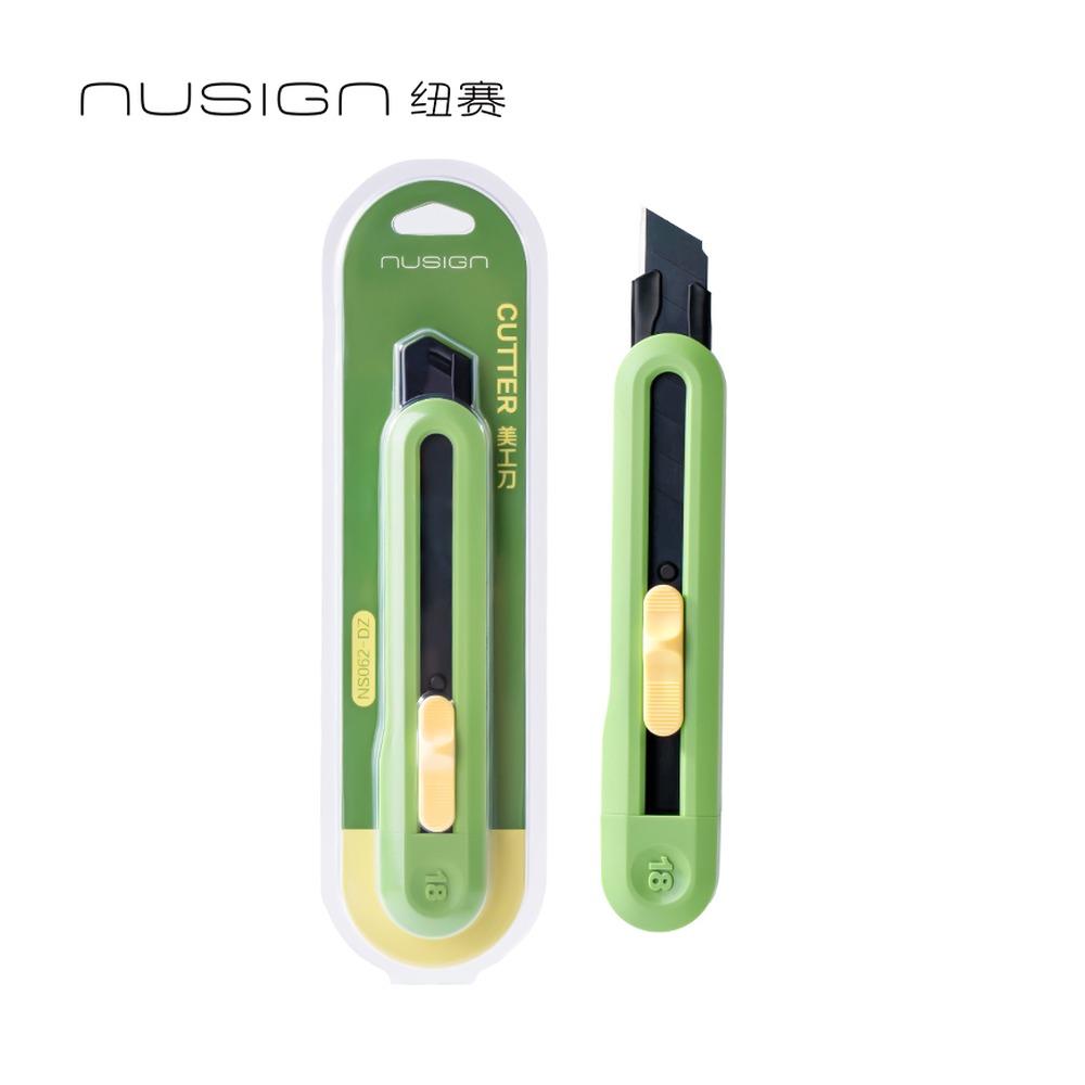 DELI/得力 美工刀 NS062-DZ 颜色:绿色；材质:ABS、SK5刀片；尺寸:(172*30*15) mm；包装:把 单位:把