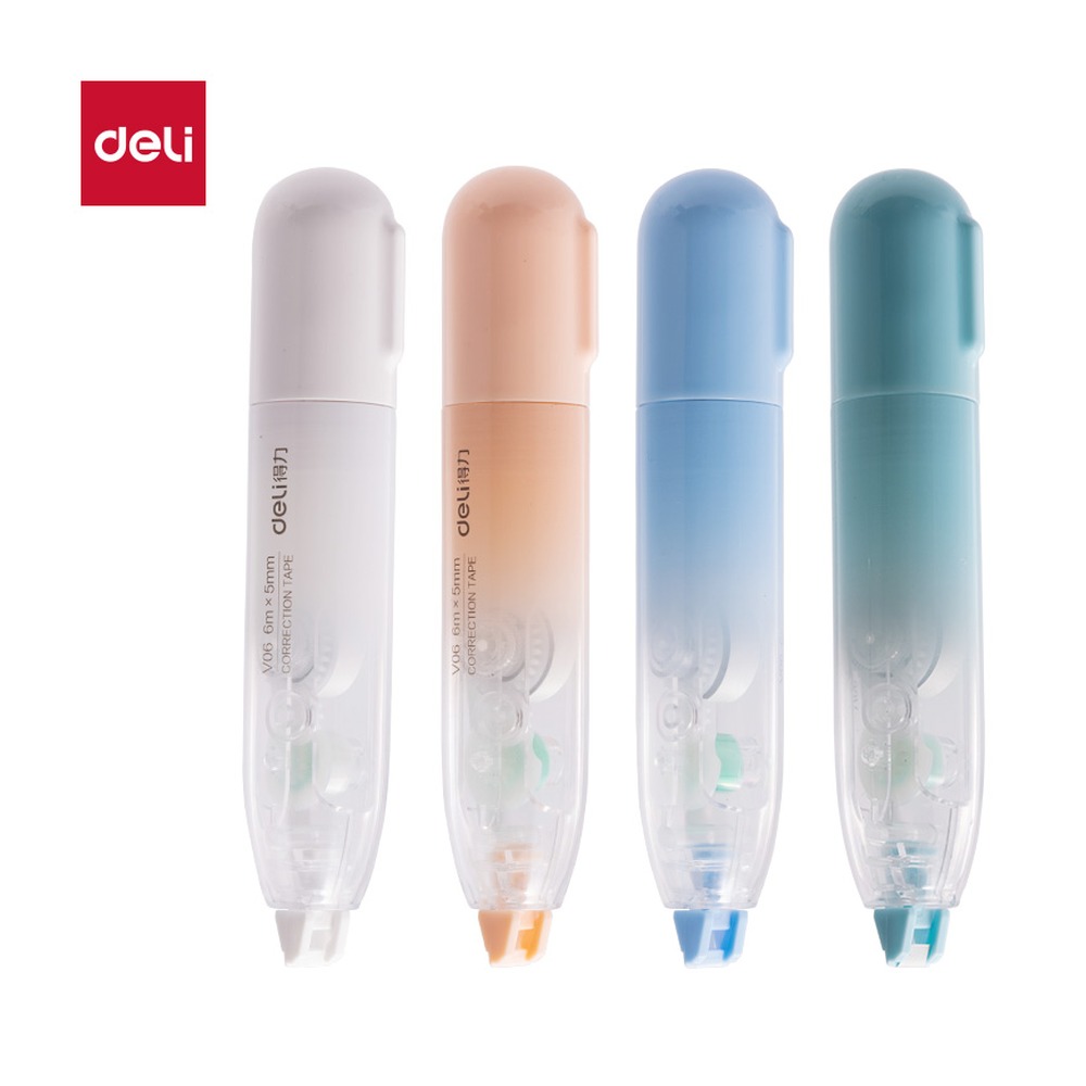 DELI/得力 修正带 V06 颜色:混色；尺寸:5mm*6m；笔芯规格:5mm 单位:个
