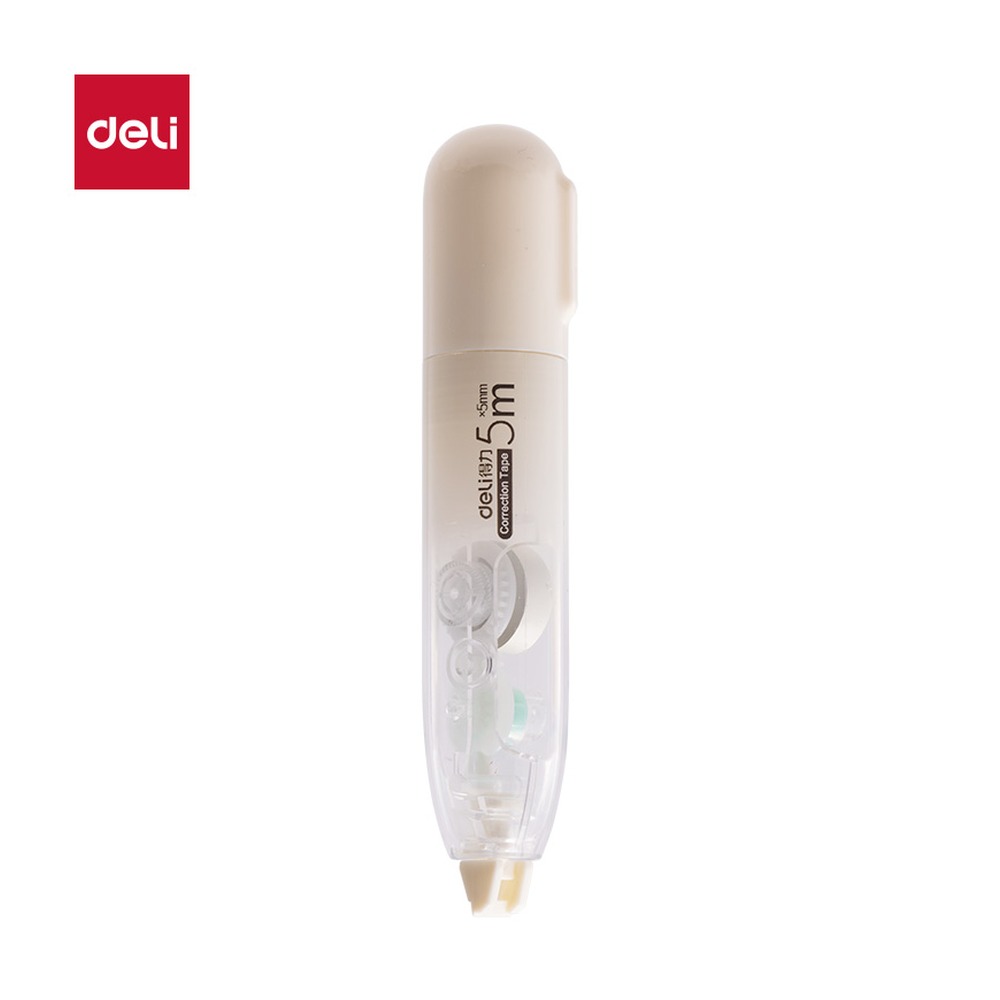 DELI/得力 修正带 V06A 颜色:米黄；尺寸:5mm*5m；笔芯规格:5mm 单位:个