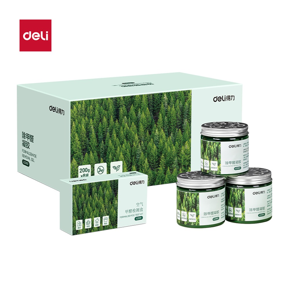 DELI/得力 除甲醛凝胶 LZ392 颜色:绿；克重:200g；包装:8罐 单位:盒