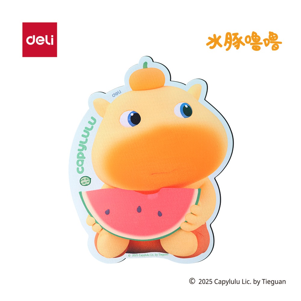 DELI/得力 水豚噜噜熊鼠标垫 ST451 颜色:绿 单位:个