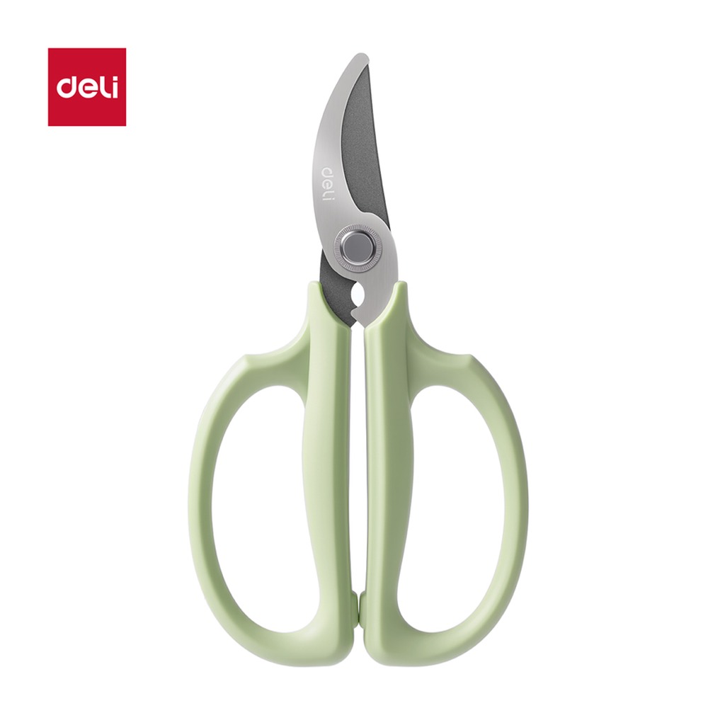 DELI/得力 家用剪刀 TJ53 颜色:绿；材质:PP+3CR13；尺寸:168mm；笔芯规格:168mm 单位:把
