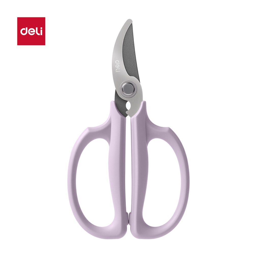 DELI/得力 家用剪刀 TJ53 颜色:紫色；材质:PP+3CR13；尺寸:168mm；笔芯规格:168mm 单位:把