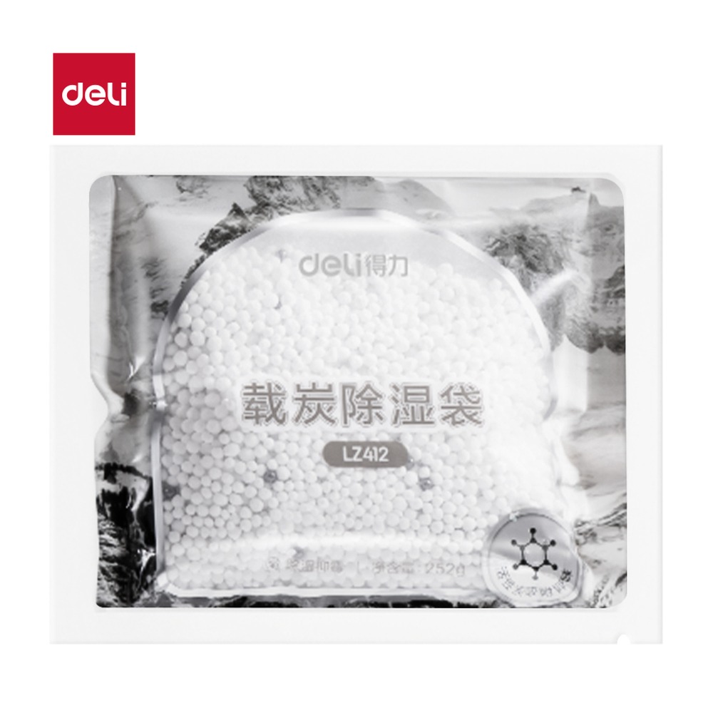 DELI/得力 载炭除湿袋 LZ412 颜色:白；克重:252g 单位:袋
