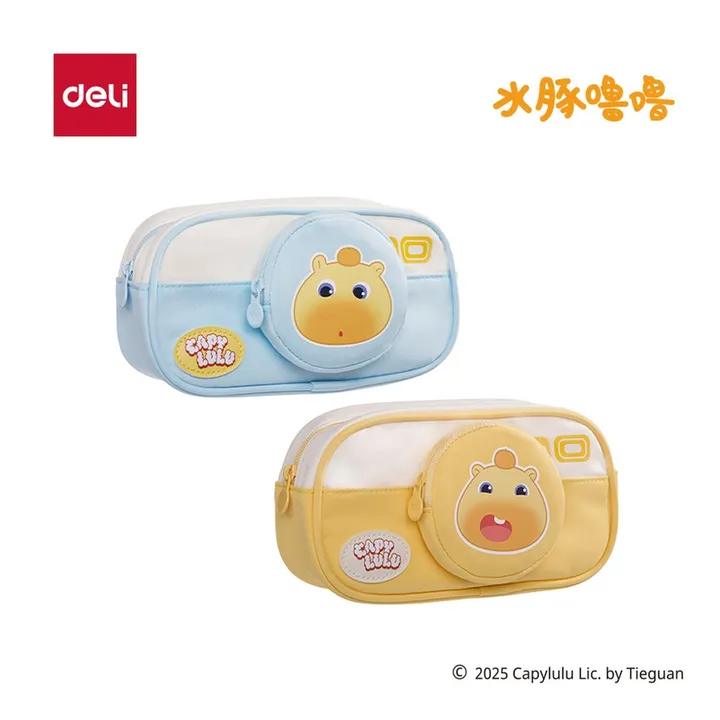 DELI/得力 水豚噜噜大容量笔袋 ST176 颜色:混 单位:个