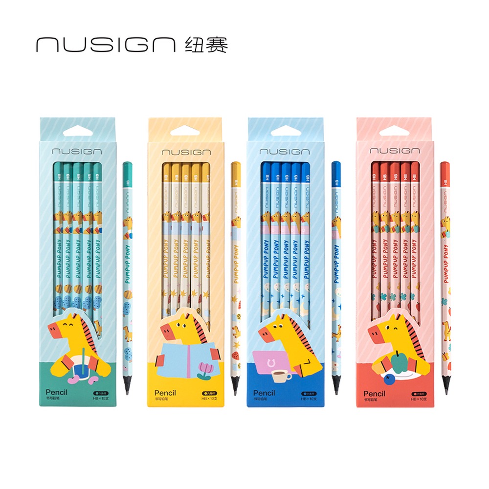 DELI/得力 六角杆马年120纽赛铅笔HB NS683-HB 颜色:混；包装:10支/盒 单位:盒
