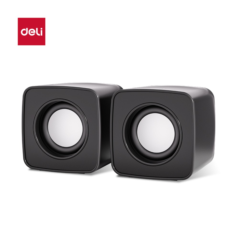DELI/得力 USB音箱 MG400 颜色:黑色；材质:塑料；尺寸:70*mm65mm*67mm 单位:台