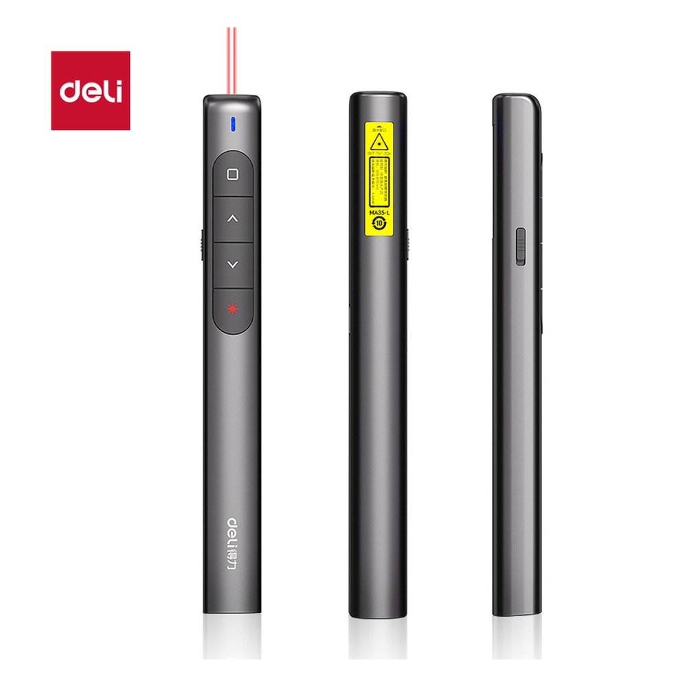 DELI/得力 激光翻页笔 MA35-L 颜色:黑；尺寸:147mm*18mm*15mm；包装:支 单位:个