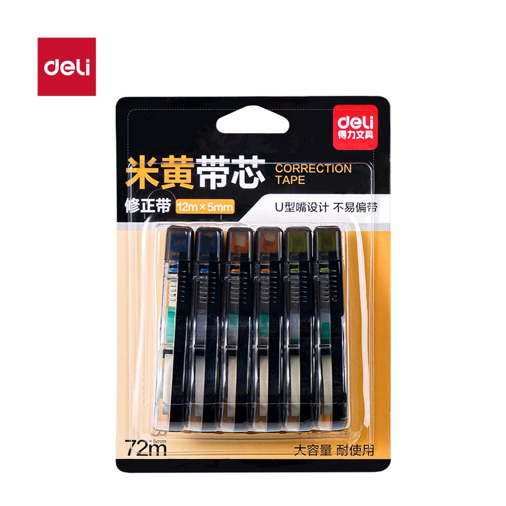 DELI/得力 修正带 VR192A 颜色:混；尺寸:5mm*72m；笔芯规格:5mm 单位:卡