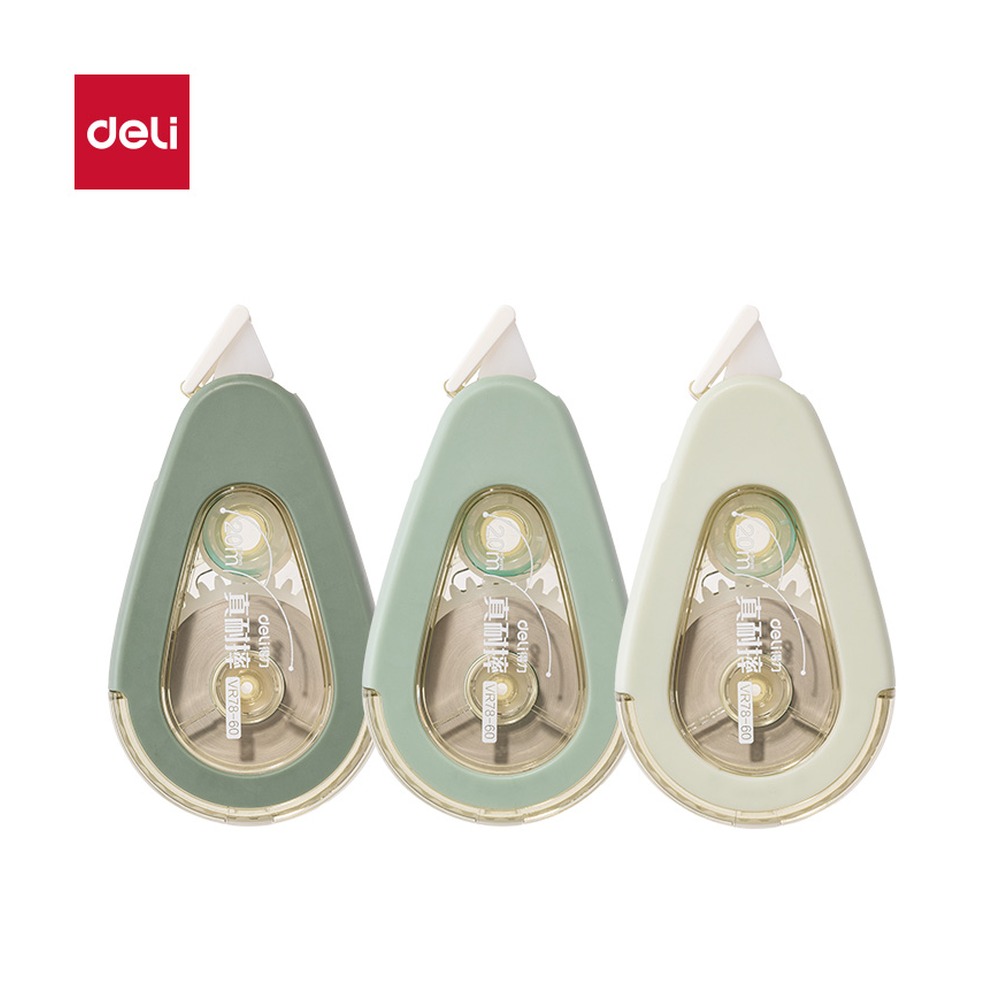DELI/得力 修正带 VR78-60 颜色:绿；尺寸:5mm*60m；笔芯规格:5mm 单位:套