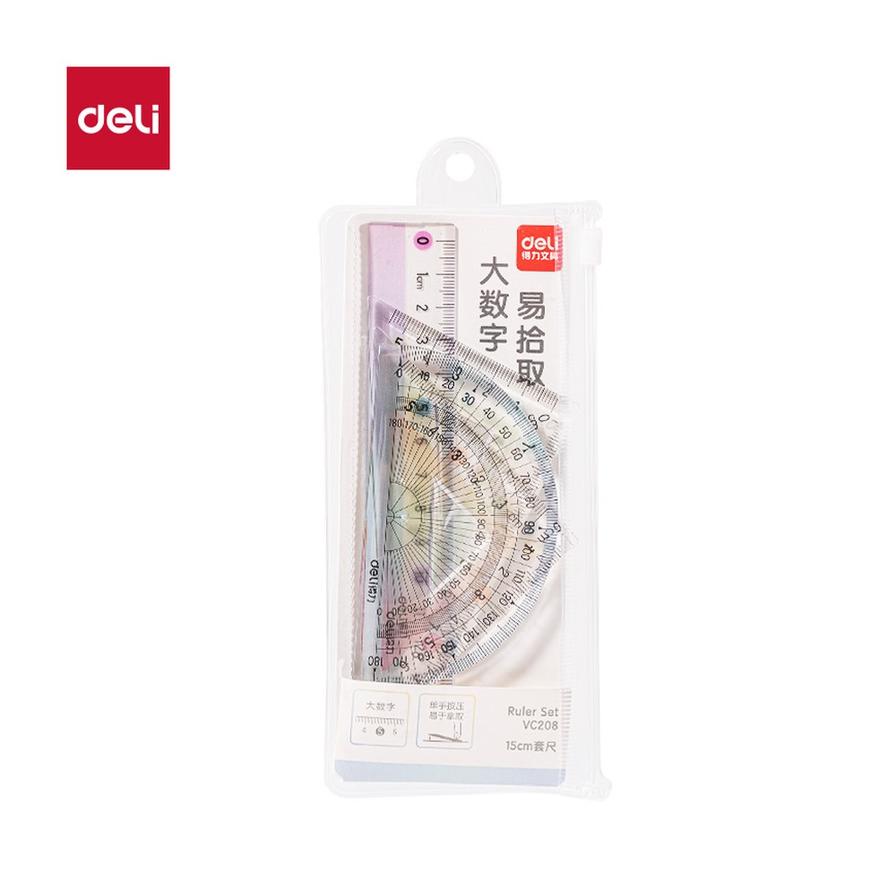 DELI/得力 彩虹易拾取套尺 VC208 尺寸:15cm 单位:套