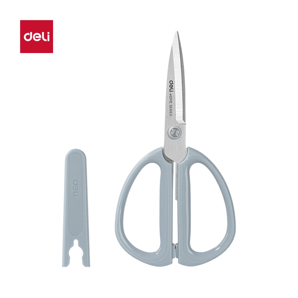 DELI/得力 家用剪刀 TJ11 颜色:蓝；材质:PP+不锈钢；尺寸:176mm；笔芯规格:176mm 单位:把