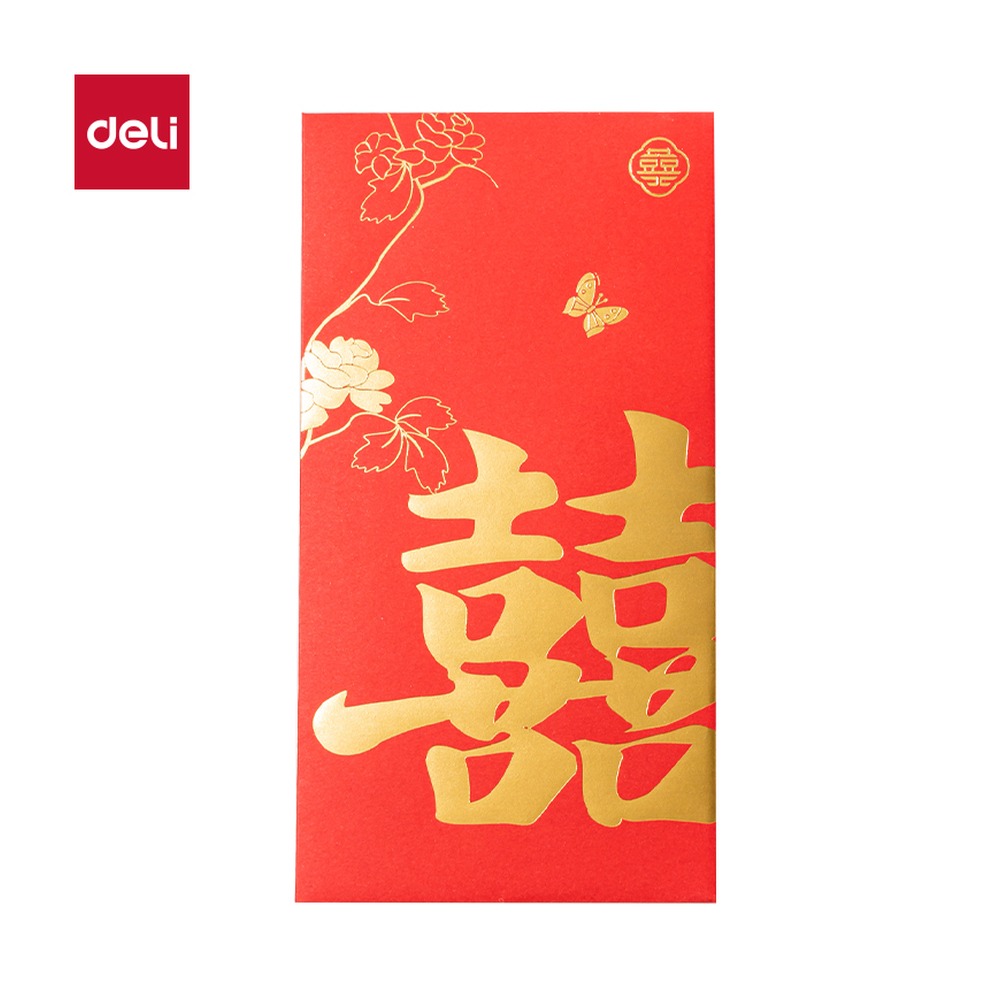 DELI/得力 恭贺新禧系列红包 HW862 颜色:红；包装:10个/包 单位:包