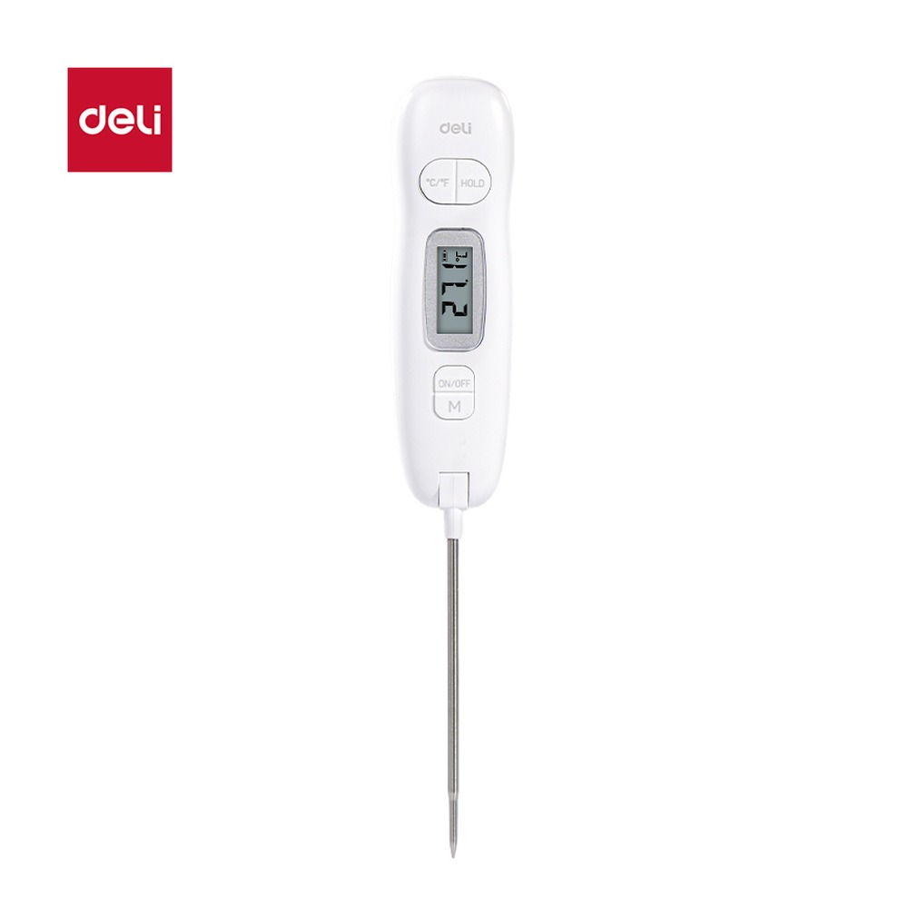 DELI/得力 温湿度计电子温湿度计 8899S 颜色:白；电池容量:400mAh 单位:台