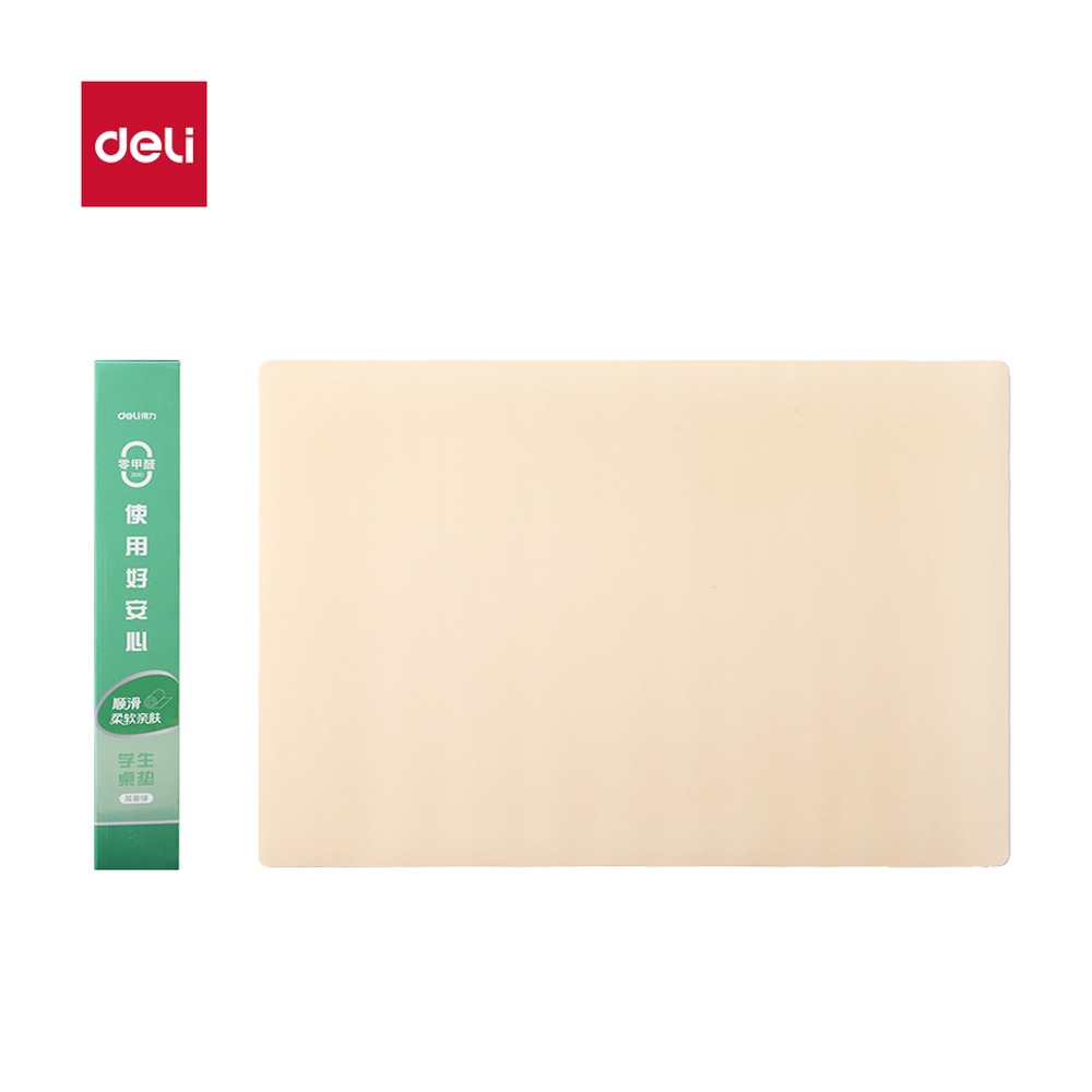 DELI/得力 学生桌垫 PP861 颜色:奶肤白；材质:PP；尺寸:80cm；包装:单盒装 单位:盒