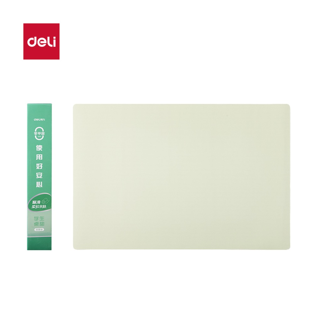 DELI/得力 学生桌垫 PP861 颜色:晨雾绿；材质:PP；尺寸:80cm；包装:单盒装 单位:盒