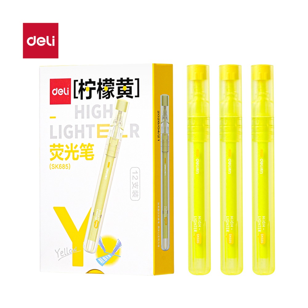 DELI/得力 荧光笔 SK685 颜色:柠檬黄 单位:支