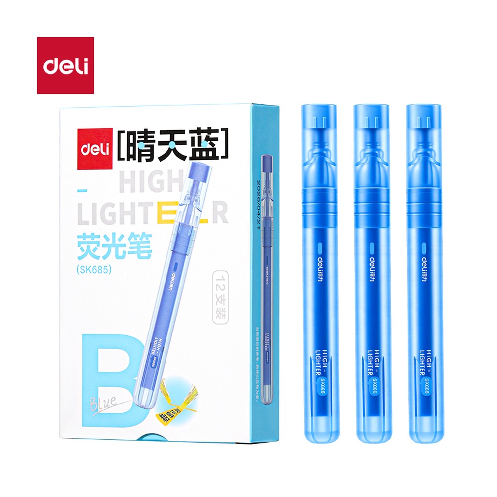 DELI/得力 荧光笔 SK685 颜色:晴天蓝 单位:支