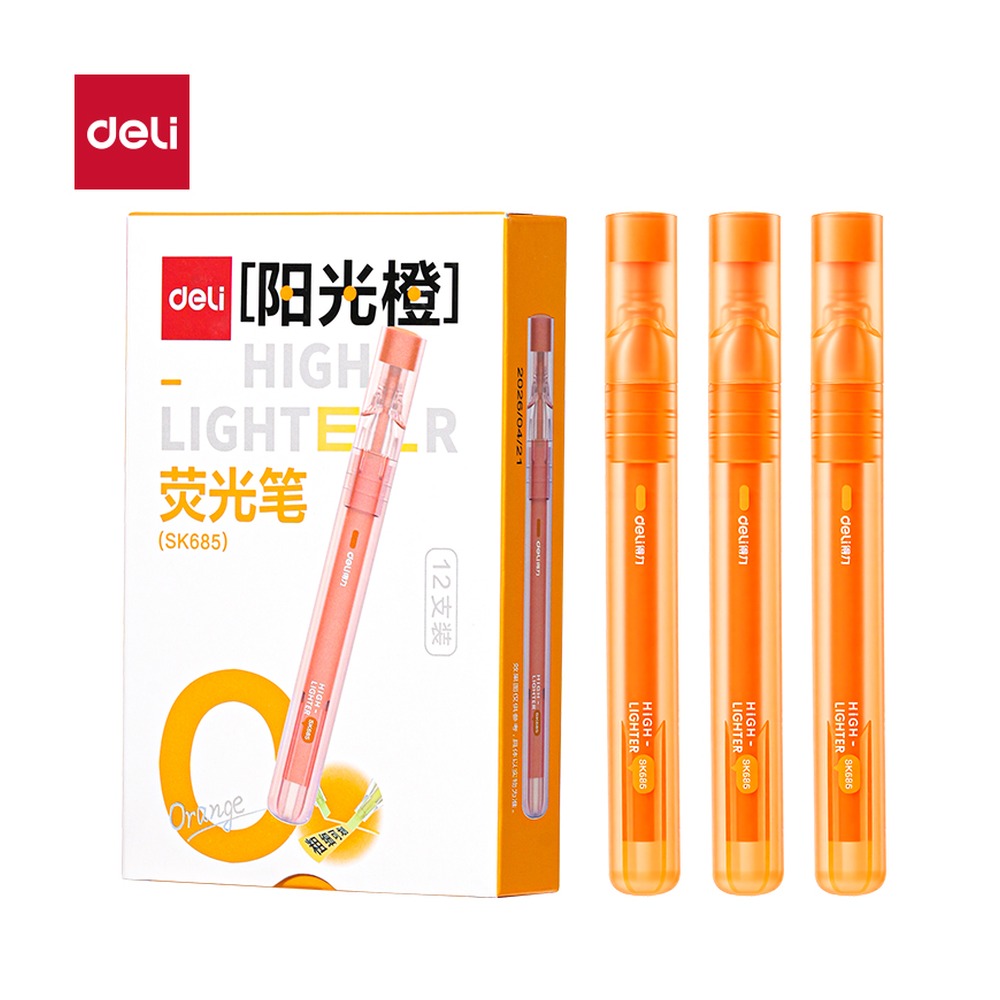 DELI/得力 荧光笔 SK685 颜色:阳光橙 单位:支