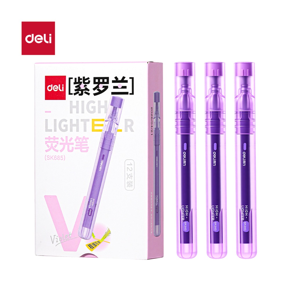 DELI/得力 荧光笔 SK685 颜色:紫罗兰 单位:支