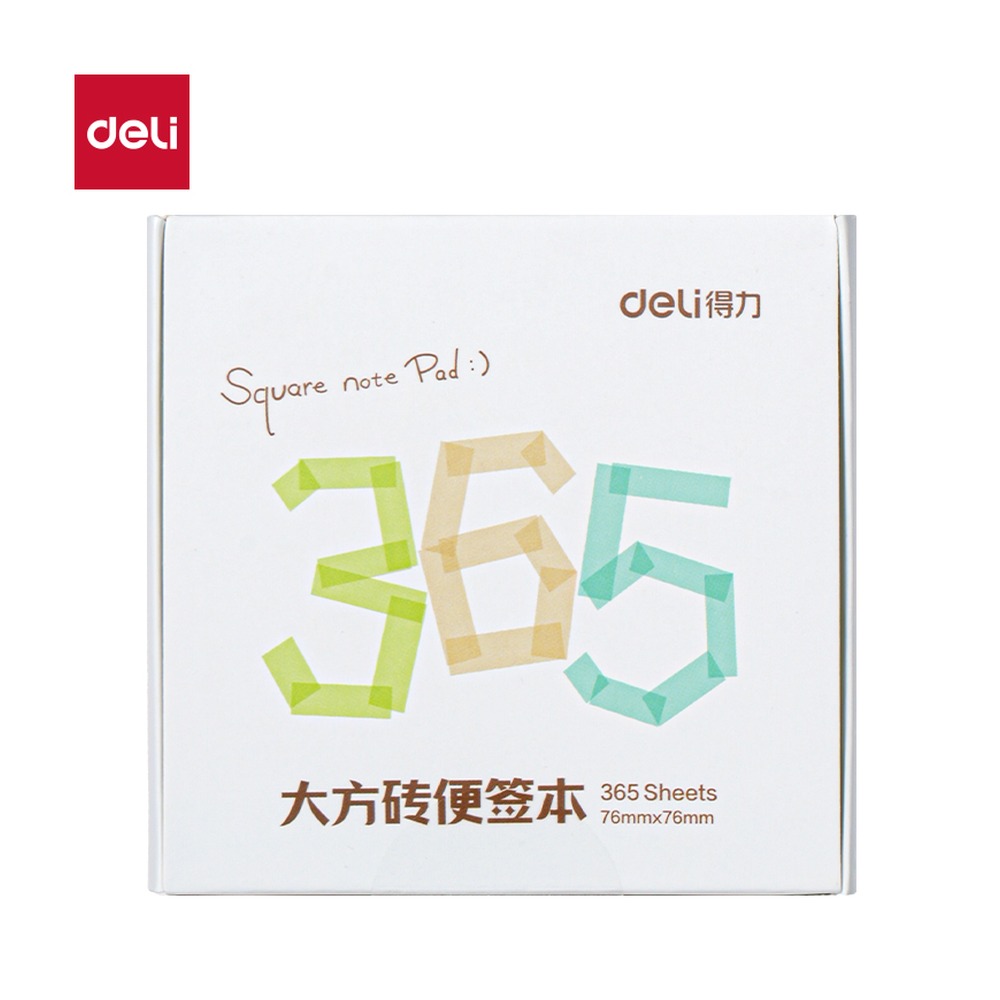 DELI/得力 渐变便签本 BQ365 颜色:绿；结构:渐变 单位:本