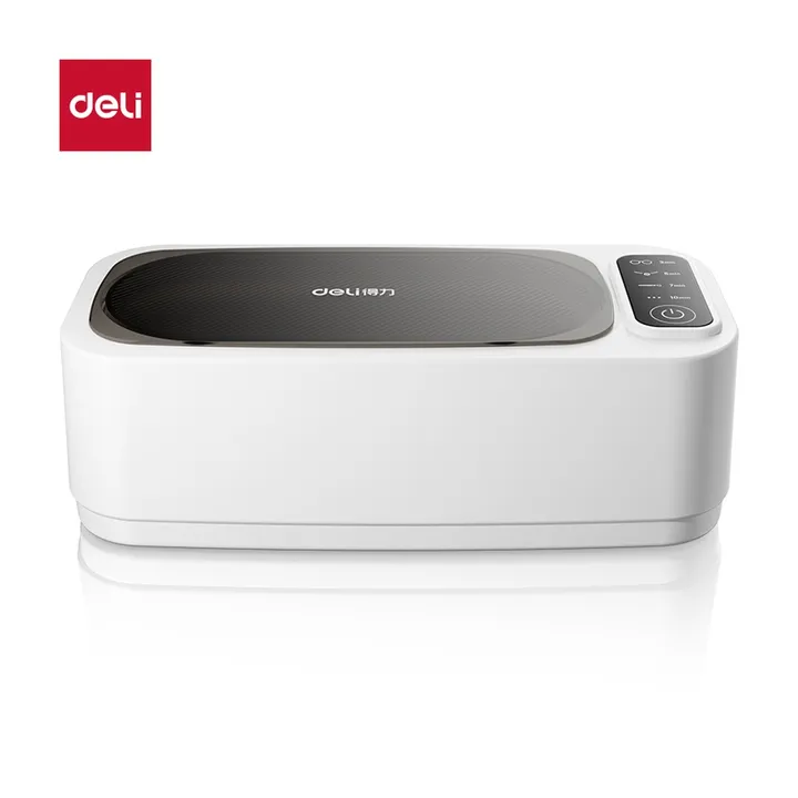 DELI/得力 超声波清洗机 PG663 颜色:白色；尺寸:209mm*94mm*71mm 单位:台