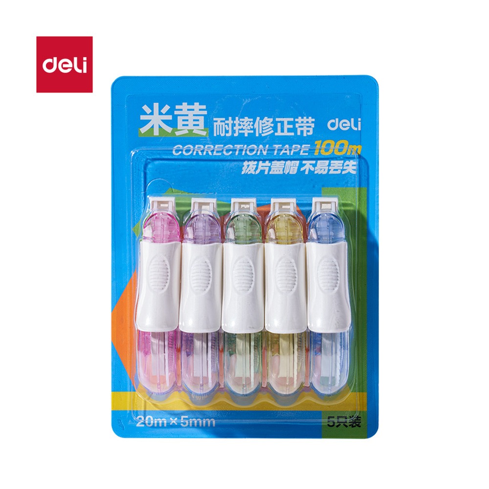 DELI/得力 修正带 VR300 颜色:混；尺寸:5mm*100m；笔芯规格:5mm 单位:套