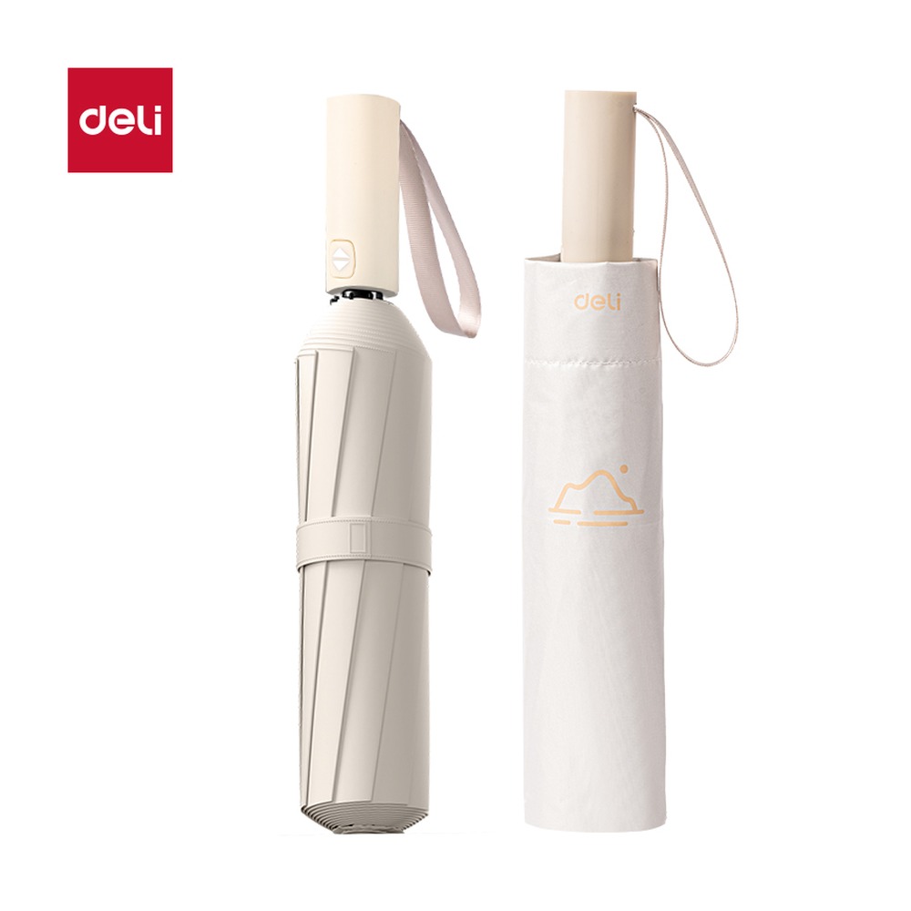 DELI/得力 自动晴雨伞 LY610 颜色:米白 单位:把